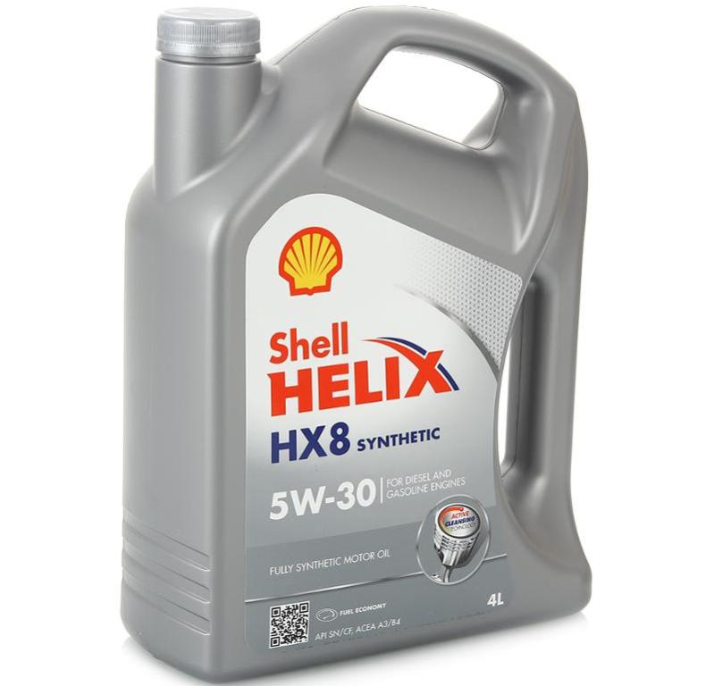 Синтетично двигателно масло SHELL Helix HX8 Synthetic 5W-30 4 L SHELL Helix HX8 синтетичен 5W-30 4 L