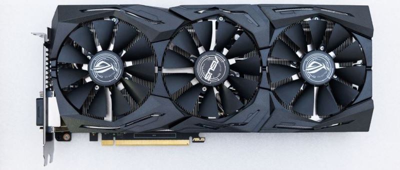 ROG Strix GeForce GTX 1060 hűtőrendszerrel ROG Strix GeForce GTX 1060 fénykép
