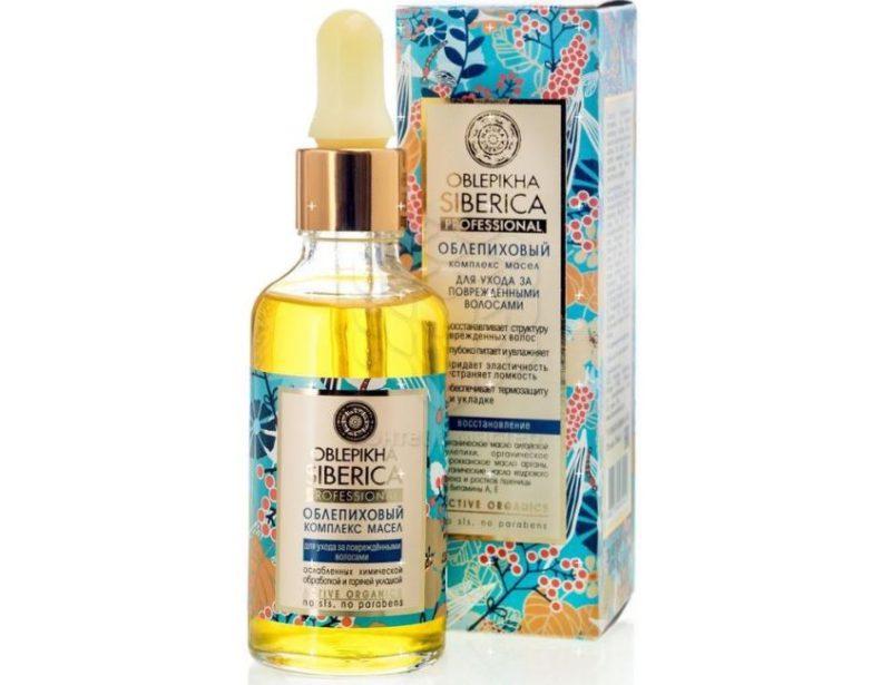 Természetes hajolaj-összetevők homoktövis Natura Siberica komplexum Homoktövis komplex Natura Siberica fotó