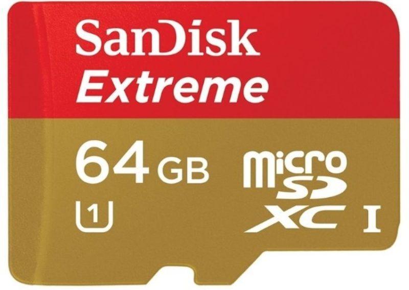 Memorija kartice brzih podataka SanDisk Extreme microSDXC klase 10 SanDisk Extreme microSDXC klasa 10 fotografija
