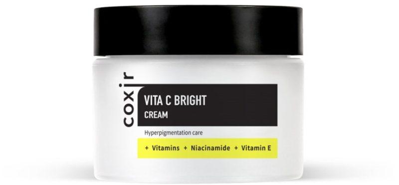 Корейски мултивитаминен крем Coxir Vita C Bright Cream Снимка с ярък крем Coxir Vita C